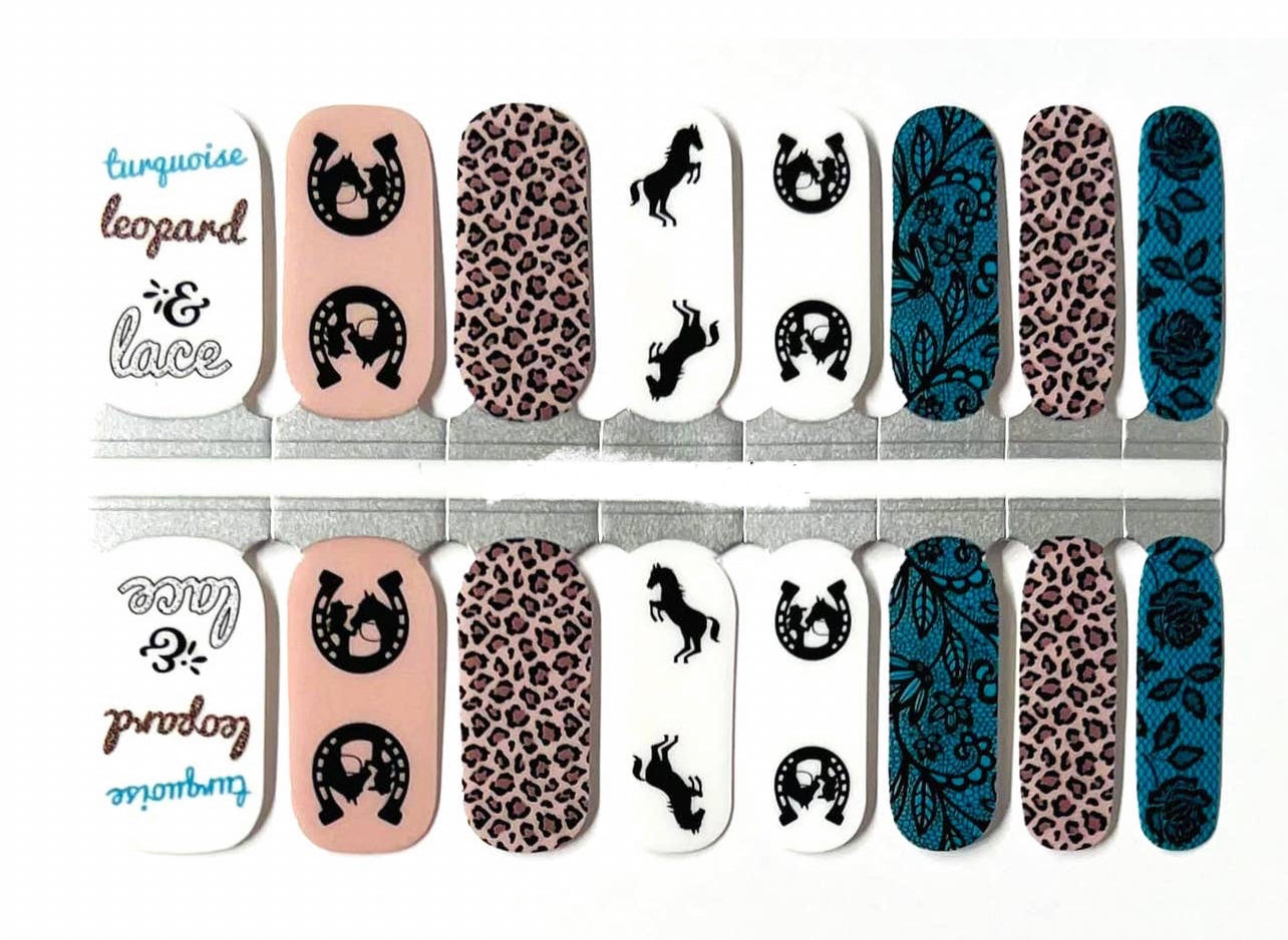 Teal Western Nail Foil